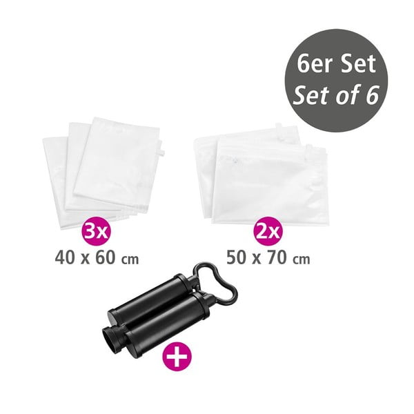 5 reisivakumikoti ja riidepumba komplekt - Wenko-image-1