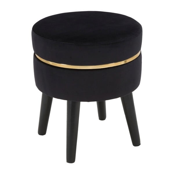 Must polsterdatud jakkar Paris, ⌀ 35 cm - Mauro Ferretti-image-3