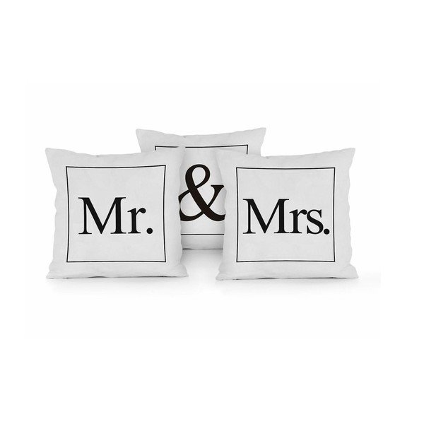 3 padjakomplekt Mr & Mrs, 45 x 45 cm - Really Nice Things-image-2