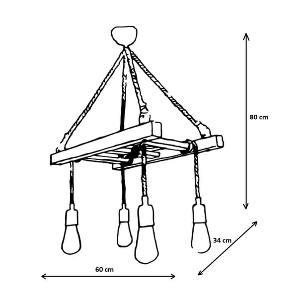 Puidust rippvalgusti Halat - Opviq lights-image-3