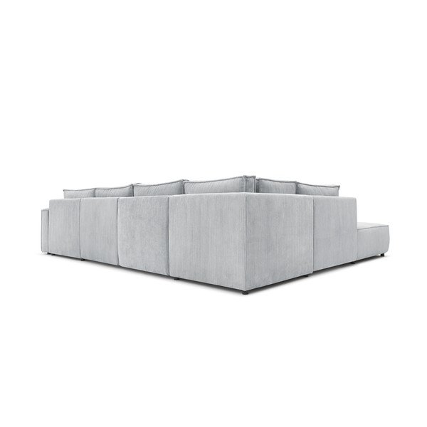 Helehall velvetist U-kujuline diivan, vasak nurk  Nihad modular - Bobochic Paris-image-4