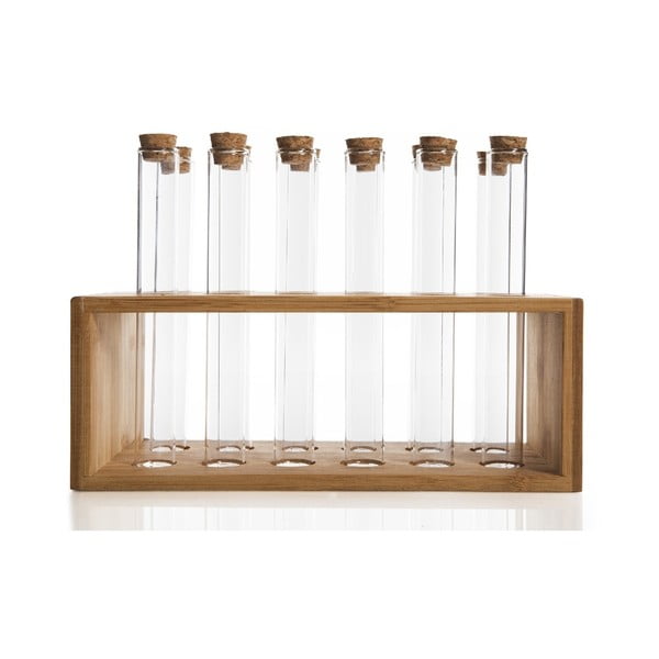 Set 12 zkumavek a stojánku Bambum Vanilla