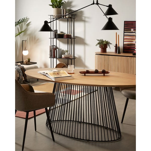 Mangopuidust lauaga söögilaud, 200 x 110 cm Leska - Kave Home-image-1