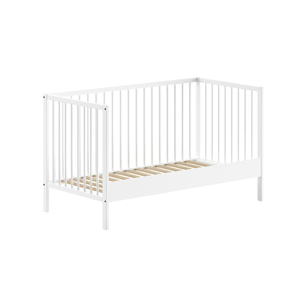 Valge männipuidust võrevoodi 70x140 cm DINO – Vipack-image-2