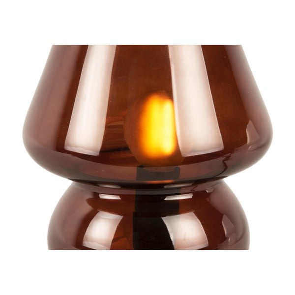 Tumepruun klaasist laualamp Klaas, kõrgus 18 cm - Leitmotiv-image-4