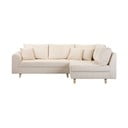 Kreem velvetist nurgadiivan (parem nurk) Ariella - Ropez