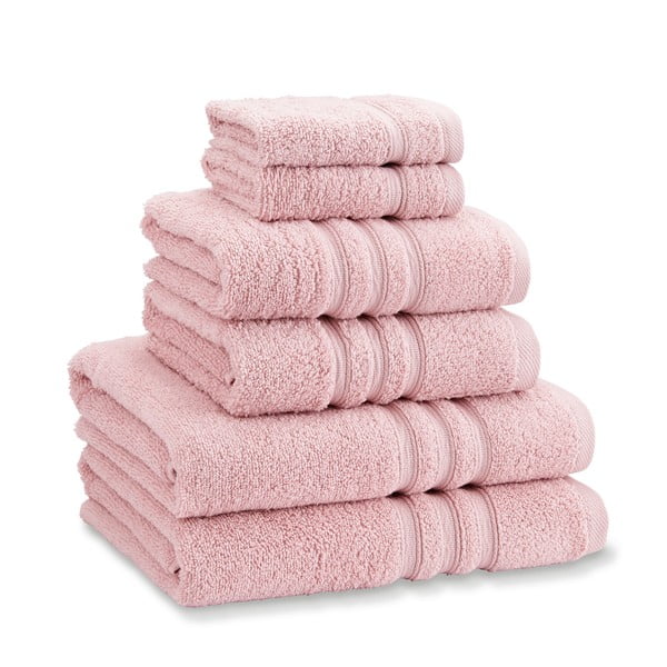 Heleroosad froteerätikud 6tk komplektis Zero Twist - Catherine Lansfield