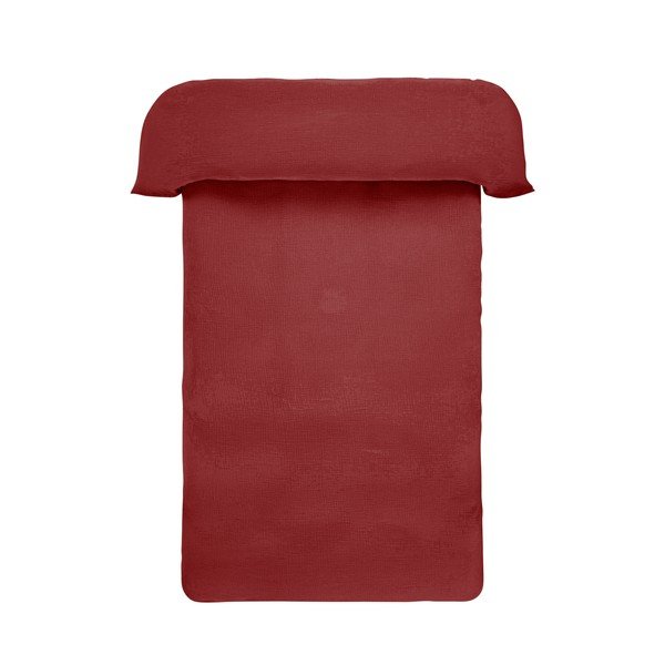 Burgundiapunane musliinist voodipesu üheinimesevoodile 140x200 cm Amilia - Jotex