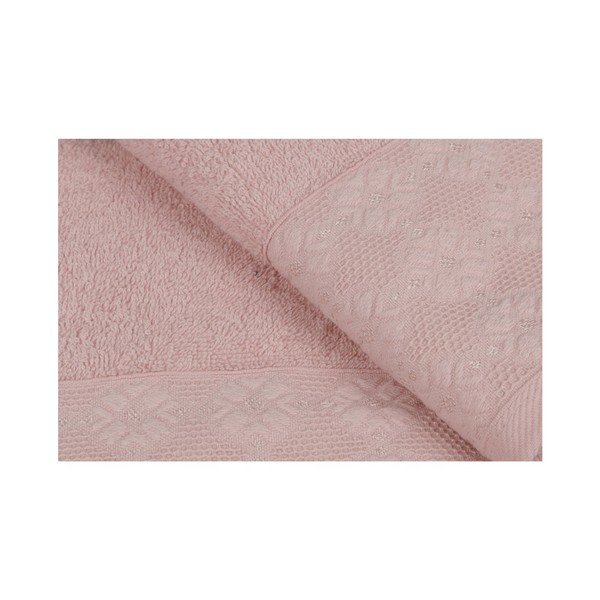Sada 2 růžových bavlněných ručníků v odstínu dusty rose Provence, 50 x 90 cm-image-4
