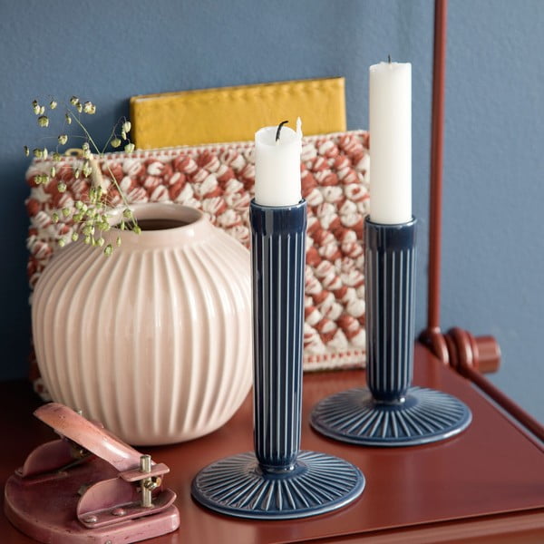 Tumesinine keraamiline küünlajalg Hammershoi, kõrgus 16 cm Hammershøi - Kähler Design-image-2