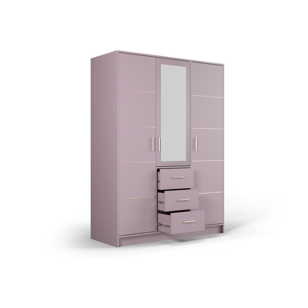 Roosa riidekapp peegliga 147x200 cm Burren - Cosmopolitan Design-image-3