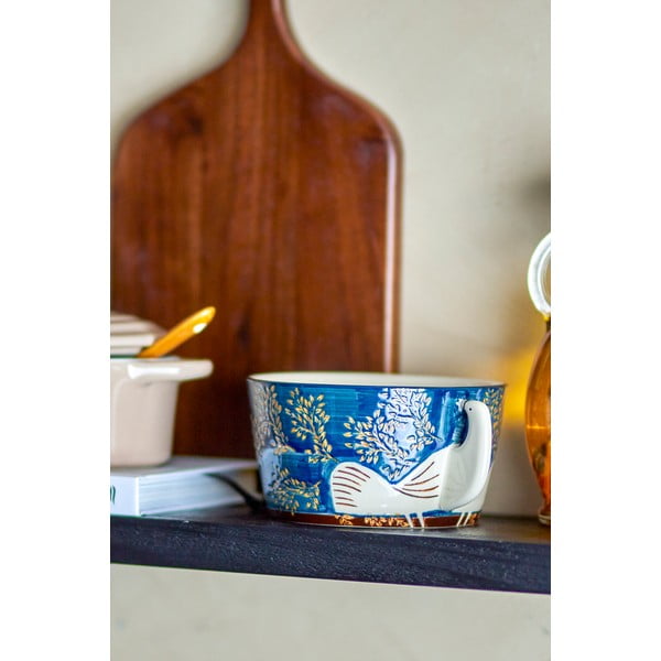 Sinine kivikeraamikast kauss 460 ml Hezha - Bloomingville-image-4