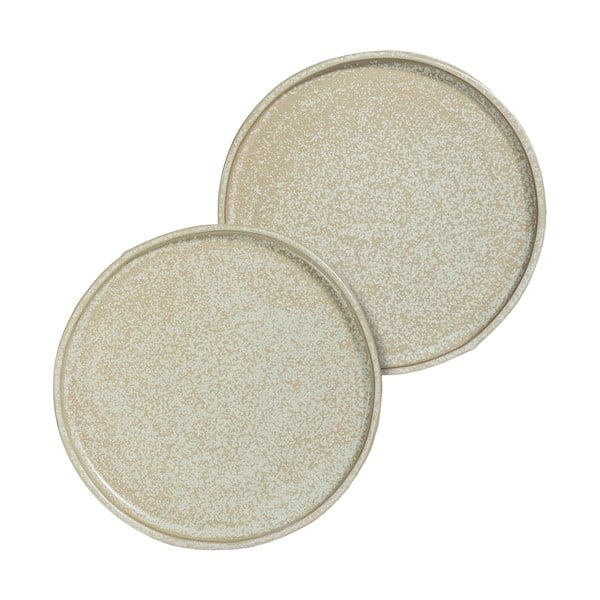 Beež taldrikud 2 tk komplektis kivist ø 20 cm Sand Grain - Mette Ditmer Denmark-image-2