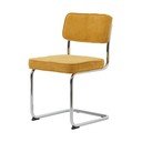 Kollane velvetist söögitool Rupert - Unique Furniture