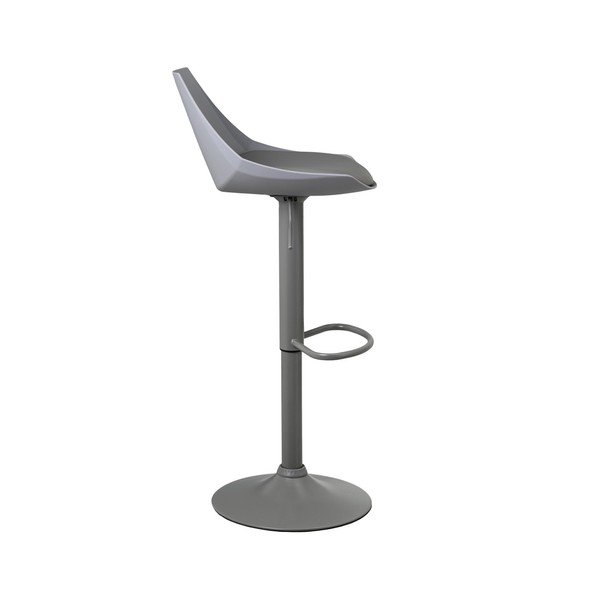 Hallid kunstnahast reguleeritava kõrgusega baaritoolid 2tk komplektis (istme kõrgus 56,5 cm) - Casa Selección-image-1