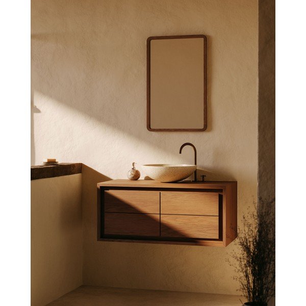 Puitraamiga seinapeegel 45x70 cm Shamel - Kave Home-image-1