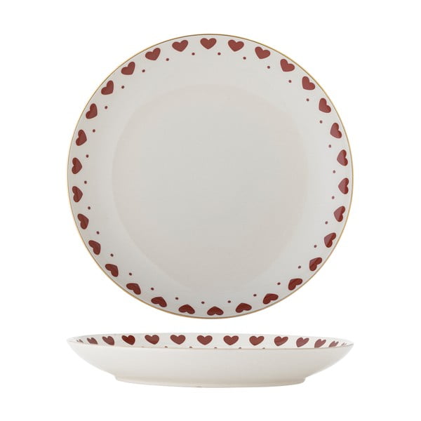 Valge jõulumotiiviga kivikeraamikast taldrik ø 26,5 cm Jolly - Bloomingville-image-4