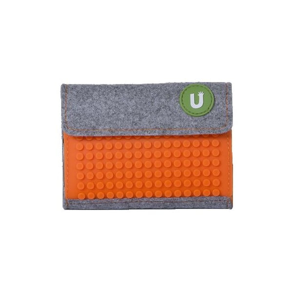 Pixelová peněženka grey/aqua orange