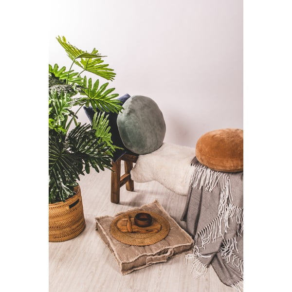 Oranžikas-pruun dekoratiivne mikrofiiberpadi Marshmallow, ø 40 cm - Tiseco Home Studio-image-2