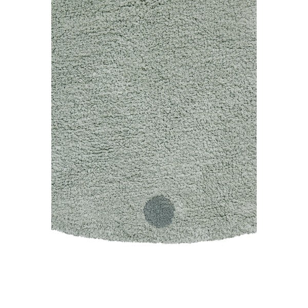 Heleroheline pestav käsitsi kootud puuvillane laste vaip ø140 cm Round Dot Blue Sage - Lorena Canals-image-3