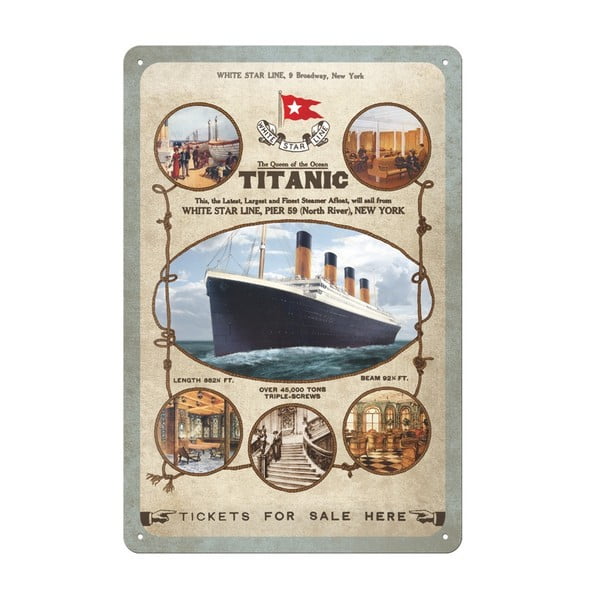 Cedule Titanic, 20x30 cm