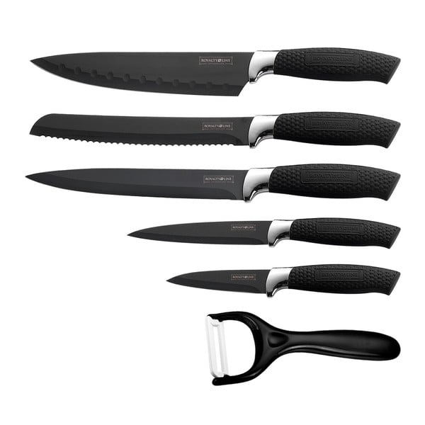 6dílná sada nožů Non-stick Color, černá