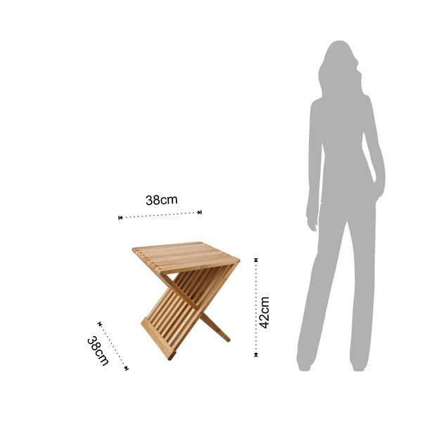 Skládací odkládací stolek/stolička z bambusu Tomasucci Tiger-image-2