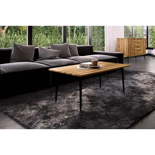 Naturaalset värvi tammepuust kohvilaud 90x90 cm Kula - The Beds-image-1