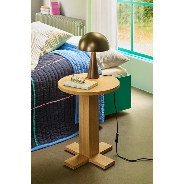 Ümmargune abilaud tammepuust dekoratsiooniga, ø 45 cm Koohi - Hübsch-image-1
