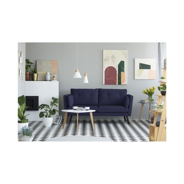 Námořnicky modrá 3místná pohovka Mazzini Sofas Elena-image-3
