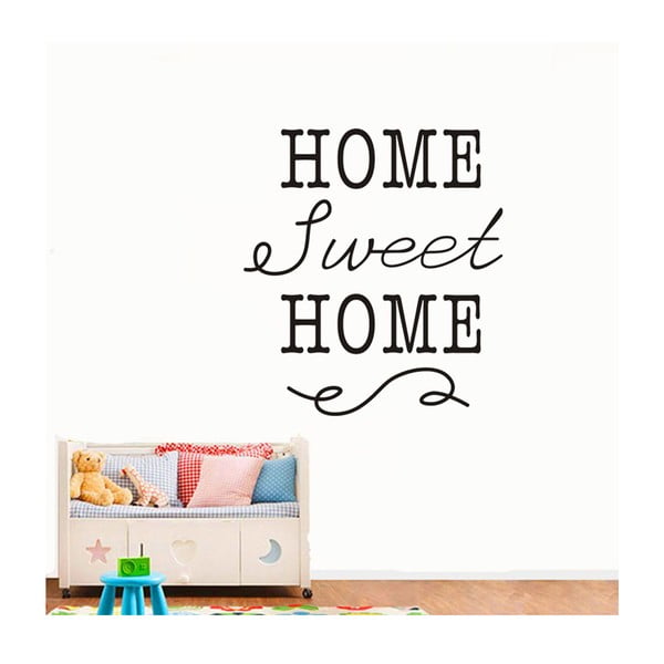Dekorativní samolepka Home Sweet Home, 40x35 cm