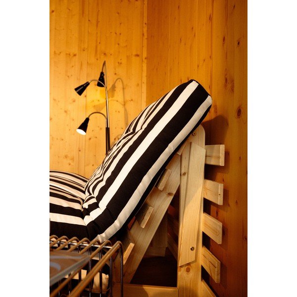 Mustvalge kokkupandav futon/puidust tool Roots - Karup-image-4