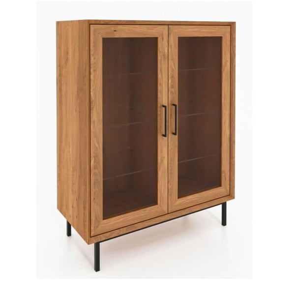 Vitriin tammepuidust naturaalses värvitoonis 97x125 cm Abies - The Beds-image-3