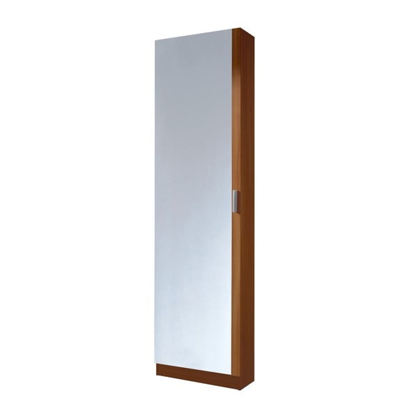 Botník v dekoru tmavého dřeva se zrcadlem 13Casa Zola, 50 x 180 cm