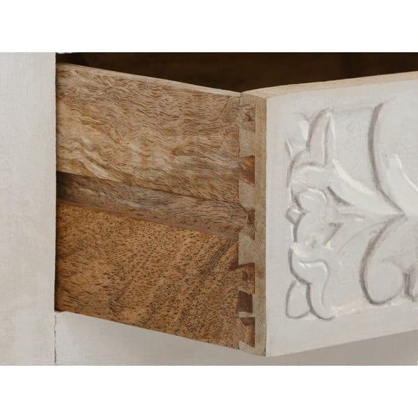 Kreem mangopuust riidekapp 180x40 cm Kalhana - Støraa-image-3