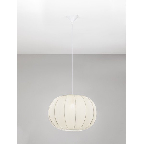 Mattvalge kangast ripplamp ø 50 cm Delina - Nova Luce-image-3