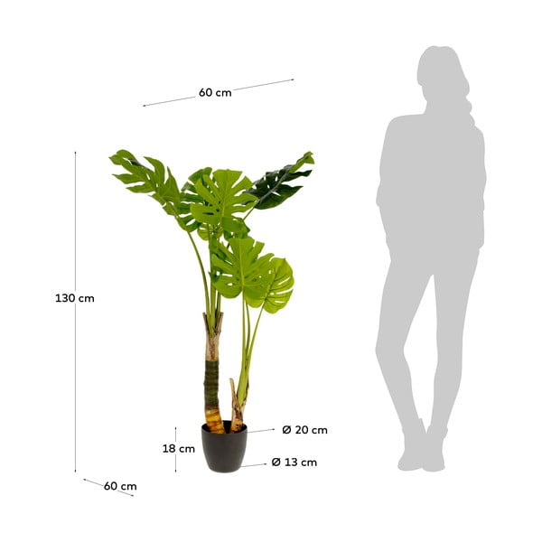 Kunstlik monstera, kõrgus 130 cm - Kave Home-image-2