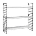 Must 3-tasandiline riiul valge riiuliga , laius 70 cm Libro - Metaltex