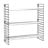 Must 3-tasandiline riiul valge riiuliga , laius 70 cm Libro - Metaltex