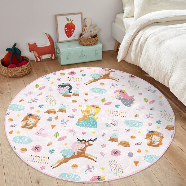 Heleroosa laste vaip ø 100 cm Comfort - Mila Home-image-3