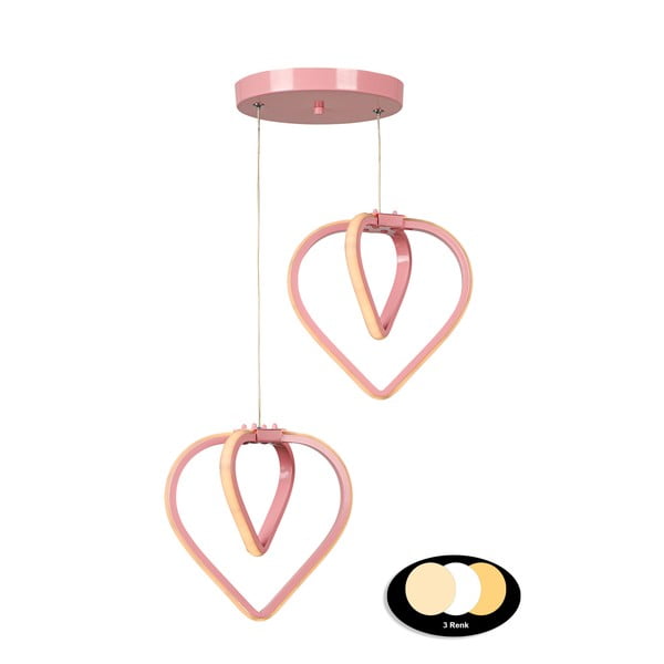 Roosa metallist LED rippvalgusti ø 20 cm Sevinc - Squid Lighting-image-2