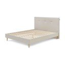 Beeži värvi kaheinimesevoodi koos ruudustikuga 160x200 cm Tory - Bobochic Paris