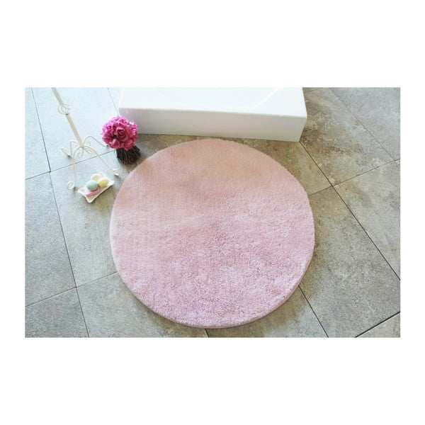 Světle růžová koupelnová předložka Confetti Bathmats Colors of Light Pink, ⌀ 90 cm