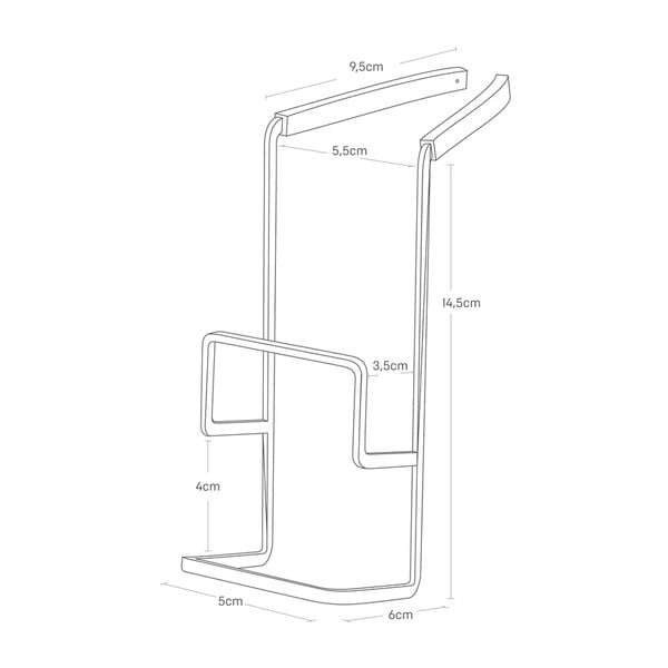 Rippuv metallist käsnahoidja Tower - YAMAZAKI-image-4