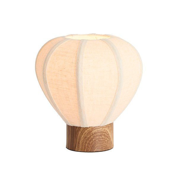 Kreemikas metallist laualamp tekstiilist varjuga (kõrgus 23,5 cm) Kyzo - Light & Living-image-1
