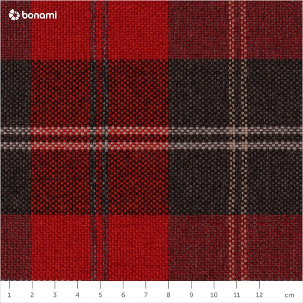 Punase ruudulise kõrvaga vintage tugitool Lorris - Max Winzer-image-1