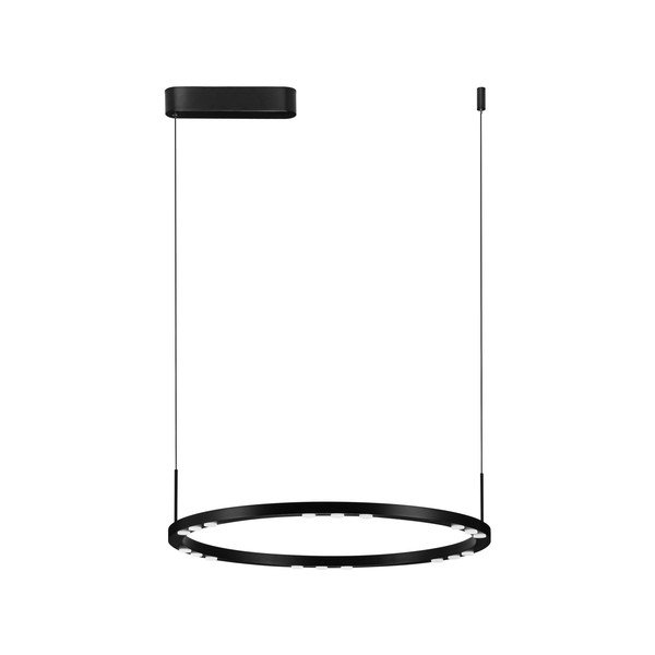 Matt must alumiiniumist LED-rippvalgusti, hämardatav, ø 60 cm Lunette - Nova Luce