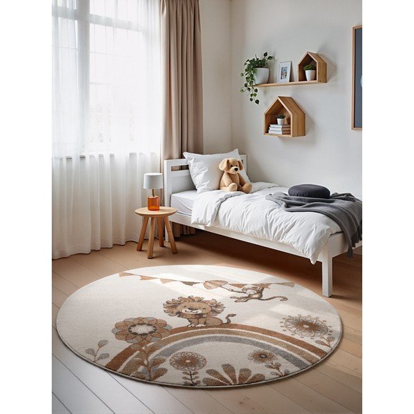 Kreem laste vaip ø160 cm Roar like a Lion - Villeroy&Boch-image-1