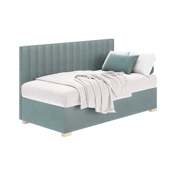 Sinine lastevoodi koos madratsiga koos hoiuruumiga 90x200 cm Chill – Ghado-image-2