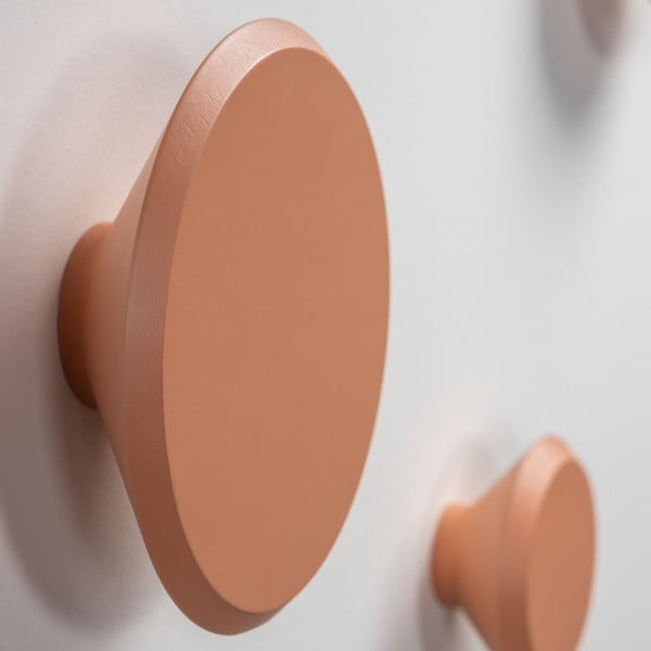 Sada 3 oranžových nástěnných věšáků Kave Home Nadua-image-2